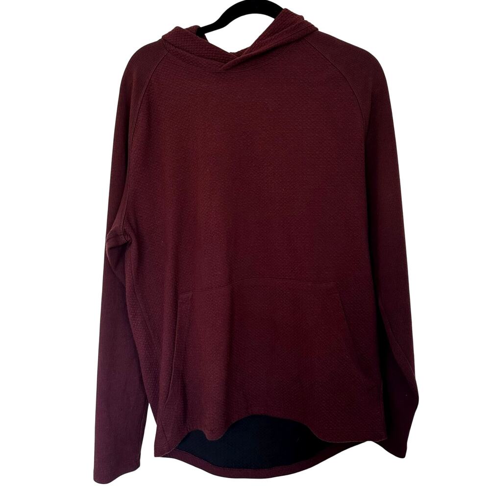 Russell Athletics (M) Intellifresh Maroon Burgundy Textured Hoodie Athletic Gym